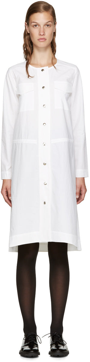 White Poplin Shirt Dress