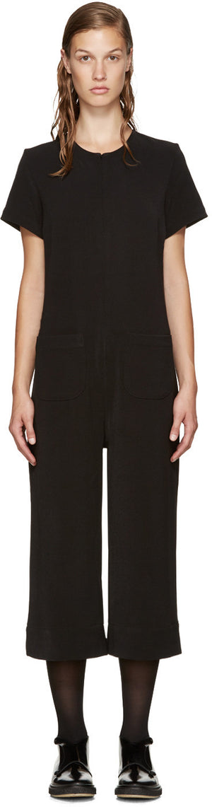 Black Cropped Jumpsuit